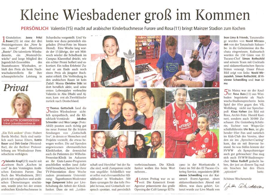 Valentin im Wiesbadener Kurier Sharjah Buchmesse